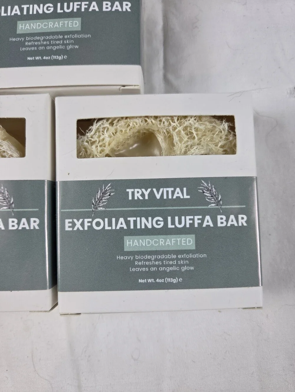 Try Vital Lavender 4oz Exfoliating Luffa Bar Soaps Lot of 3